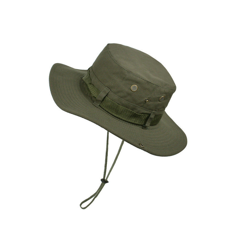 (Army Green)Gorra De ProteccióN Solar Para Hombre Al Aire Libre Con DiseñO De Tela Transpirable Y CordóN-image