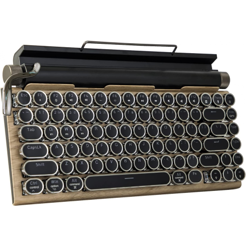 Retro Typewriter Keyboard Wireless Bluetooth Mechanical Keyboards 83 Keys CompWI NEW