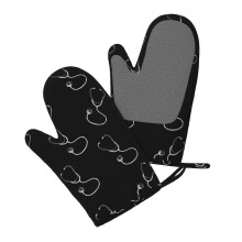 Ofenhandschuhe mit demisexueller Pride-Flagge, Silikonhandschuhe, 1 Paar, rutschfest, hitzebeständig,