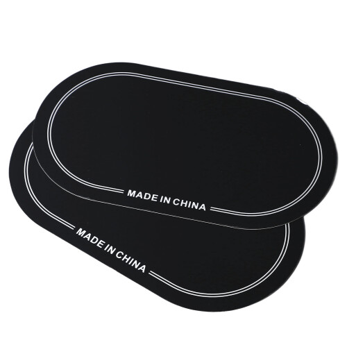 2PCS Drum Head Patch PET Wear Resistant Drumhead Patch Protector for Practice Performance Double Pedal Black