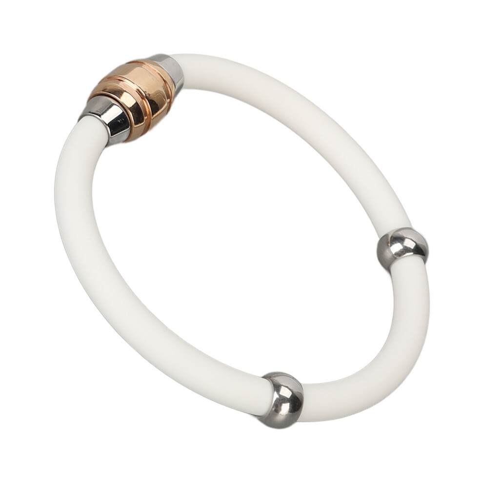 Antistatic Bracelet Negative Ion Wristband Silicone Energy Balance Bracelet for Outdoor Sports Fitness White 18cm / 7.1in-image-OPC-PHRXFCZ-NEW