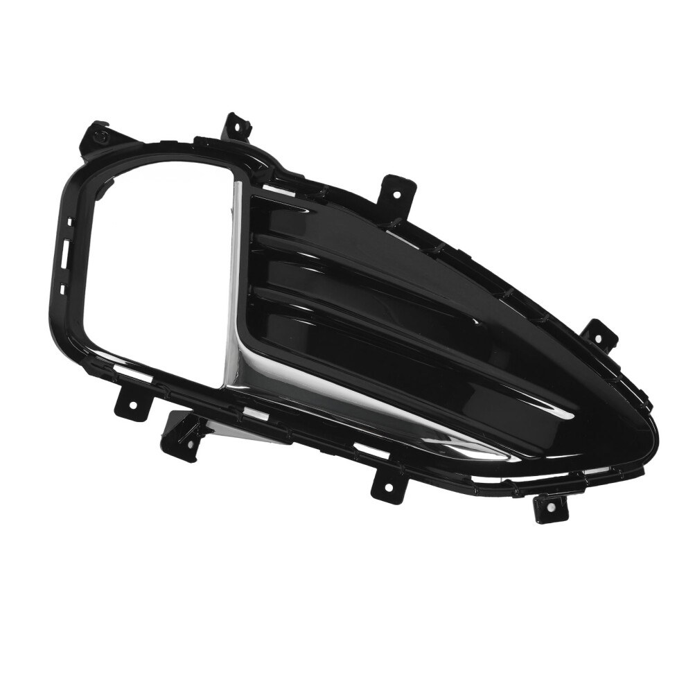Front Bumper Fog Grille Glossy Fog Lamp Bezel Cover Replacement For Edge 2019 To 2023 Right Black 3671316974728
