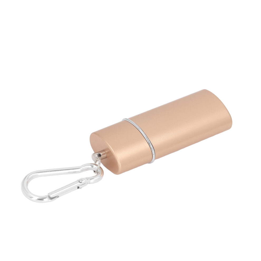 Gold Mini Portable Pocket Ashtray Keychain Zinc Alloy Ashtray With Carabiner For Cigarettes Women Men