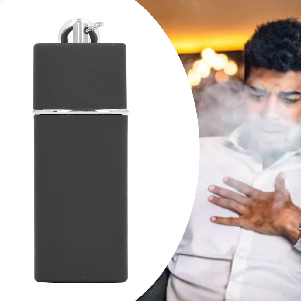 Black Mini Portable Pocket Ashtray Keychain Zinc Alloy Ashtray With Carabiner For Cigarettes Women Men