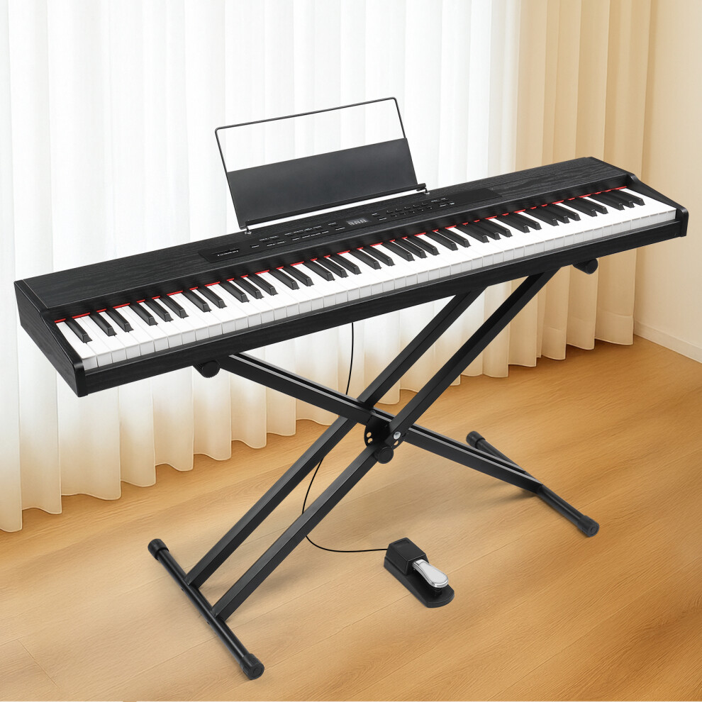 88 Key Semi-Weighted Keyboards Digital Piano w/ MIDI Bluetooth 3 Modes Pedal