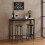 URBN Living (Rustic Brown, 3) CANCUN Bar Table & Stools Set Kitchen Dining Furniture 4