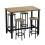 URBN Living (Oak, 5) CANCUN Bar Table & Stools Set Kitchen Dining Furniture 1