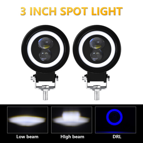 60W Motorrad-LED-Scheinwerfer 6000K Wasserdicht 2er Pack 2