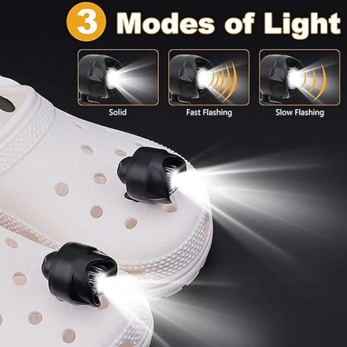 Luzes compatíveis com Crocs 2 peças, faróis lanternas acessórios compatíveis com Crocs, faróis luzes lanternas compatíveis com Crocs, acessó 1