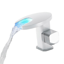 Torneira misturadora com acionamento magnético compatível com torneira de pia de indução inteligente sem LED Creamic Core, preta/branca/dour