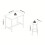 URBN Living (Rustic Brown, 5) CANCUN Bar Table & Stools Set Kitchen Dining Furniture 7