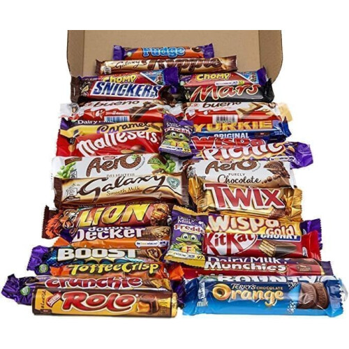 Mega Mix 32 Different Full Size Chocolate Gift Hamper 1