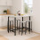 URBN Living (White Marble, 5) CANCUN Bar Table & Stools Set Kitchen Dining Furniture 6