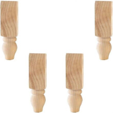 Gambe per mobili in legnoGambe per mobili in legno massello,Piedini a forma di zucca grezzi,Piedini