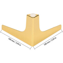 Verstelbare kastpoten 8 stuks 4 inch gouden driehoekige meubelpoten, 10 cm Matel driehoekige bankpoten