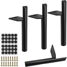 Gambe regolabili per mobili, 4 pezzi, gambe per mobili da 5"/13 cm, gambe per tavolo in metallo, piedini