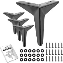 Patas de gabinete ajustables, patas de metal de 4 pulgadas para muebles, patas de mesa, patas de repuesto