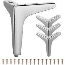 Patas de gabinete ajustables, 4 piezas de patas de metal para muebles, patas triangulares de metal modernas