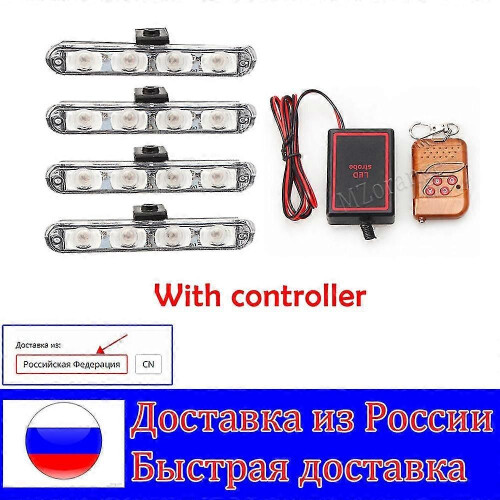 Gyrophare LED Bleu Magnétique 12V – Avertisseur Étanché Sans Fil Pour Voiture, Camion, Urgent