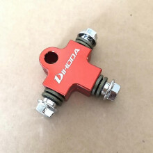 Motorfiets hydraulische remolie slang CNC drieweg pijpconnector / T-koppeling fitting voor modificatie