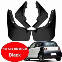 Guardabarros delantero y trasero con pintura para hornear para Ora R1 2019-2022 Black Cat.