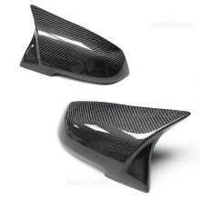 Per BMW Serie X X1 E84 2013 - 2015 Copertura specchietto retrovisore auto nera con motivo in fibra di