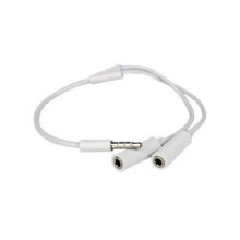 3.5mm Headphone 2 Way Audio Jack Splitter Cable iPhone iPod iPad Mobile PSP Laptop MP3