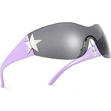 Rimless Y2k Sunglasses For Women Men Wrap Around Star Sunglasses Oversized Frameless Trendy Sun Glasses
