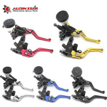 Alconstar - 7/8" 22mm Motorfiets Koppeling Rem Hoofdcilinder Reservoir Hendels Kit Vloeistofreservoir