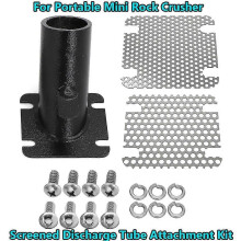 Kit de fijación de tubo de descarga con rejilla para mini trituradora de rocas portátil