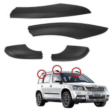 For Skoda Yeti Suv Right Rear Black Roof Rack Cover Roof Bar Roof Rail End Shell Car Plasitc Cover