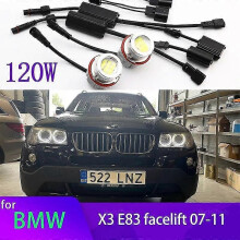 Bombillas de luces de posición LED tipo Angel Eyes para coche, sin errores, para BMW E83 X3 facelift