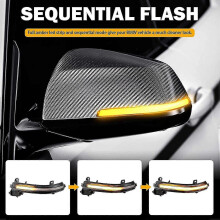 2 pezzi di segnale di sterzo dinamico a LED che indica lo specchietto retrovisore per BMW F20 F30 F31