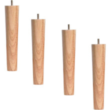 Möbelbeine aus Holz, 4er-Set, Möbelbeine aus Massivholz, Schrankfüße aus Holz, Couchtischbeine, Sofa