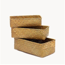 Cesta de mimbre tejida para almacenar frutas, pan, artículos diversos, organizador de cocina, contenedor