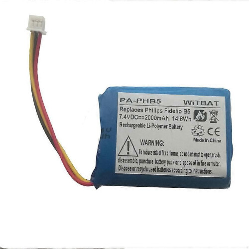 Al getest Toepasbaar op Philips Bt6600 Bluetooth Audio Batterij 1
