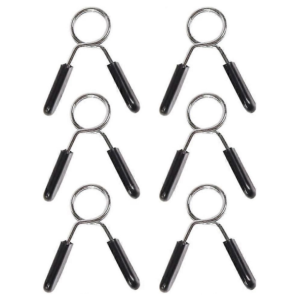 2/6pcs Weightlifting Accessory Spring Clip Collars,weight Bar Clips Barbell Clamps For Weight Bar And