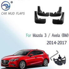 Paraspruzzi anteriori e posteriori stampati per Mazda 3 (bm) Axela berlina a 4 porte 2014-2017 Paraspruzzi