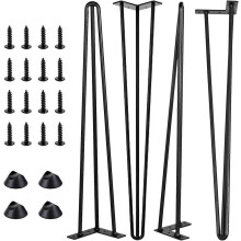 Verstelbare kastpoten, Hairpin tafelpoten, 16 inch meubelpoten, set van 4, zware metalen tafelpoten