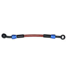 Universele 18 cm motorfiets remolie slang leiding hydraulisch versterkt roestvrij staal gevlochten pasvorm
