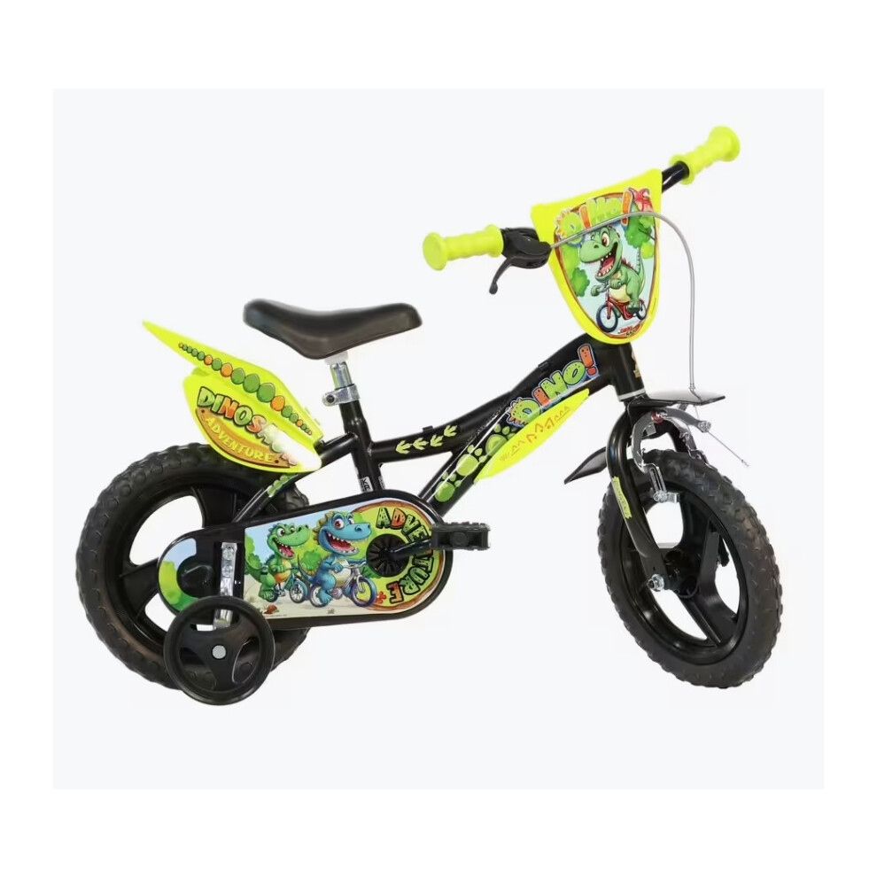 Dino Bikes Dino Dinosaur Adventure 12In Kids Bike - Black