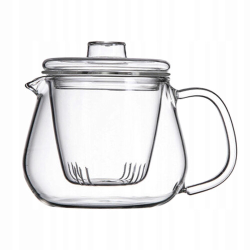 Théière en verre transparent avec 1