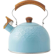 Bouilloire sifflante 3 L en bois pour cuisinière