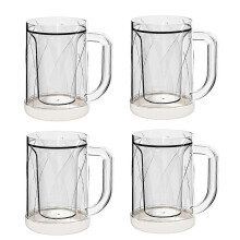 4 kpl Frozen Beer Mukit pakastimeen Double Wall Gel Frosty Mukeja