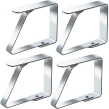 Large Tablecloth Clips ,4 Pack, Stainless Steel Table Cover Clamps ,Table Cloth Holderss (7cm x 4 Pack)