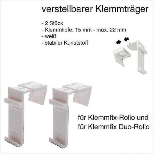 4 Set of Accessories for Roller Blinds, Clamping Support for Roller Blinds, No Drilling, Adjustable 1