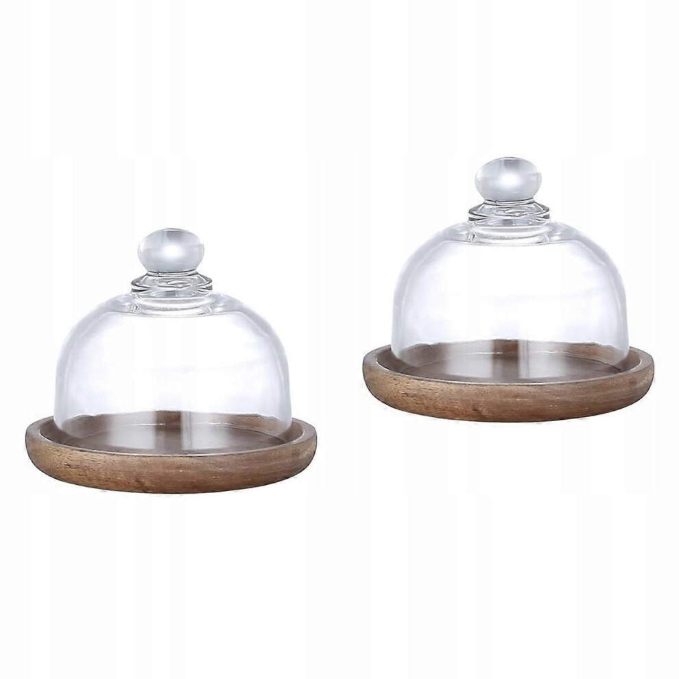 Cloche en verre pour plantes, petit présentoir à gâteaux, mini