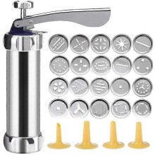 Koekjesmaker roestvrij staal 20 stuks vormsnijder decoratie koekjespers pompmachine