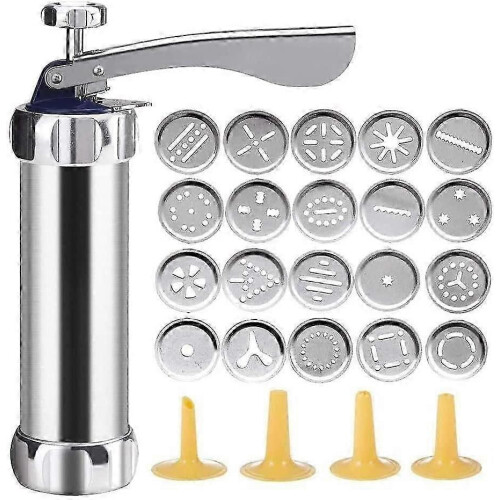 Machine à biscuits en acier inoxydable, 20 pièces, moule à biscuits, presse à biscuits, décoration,