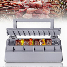 Kannettava uudelleenkäytettävä manuaalinen grillimuotti kebabin helppoon kypsentämiseen ja grillaamiseen